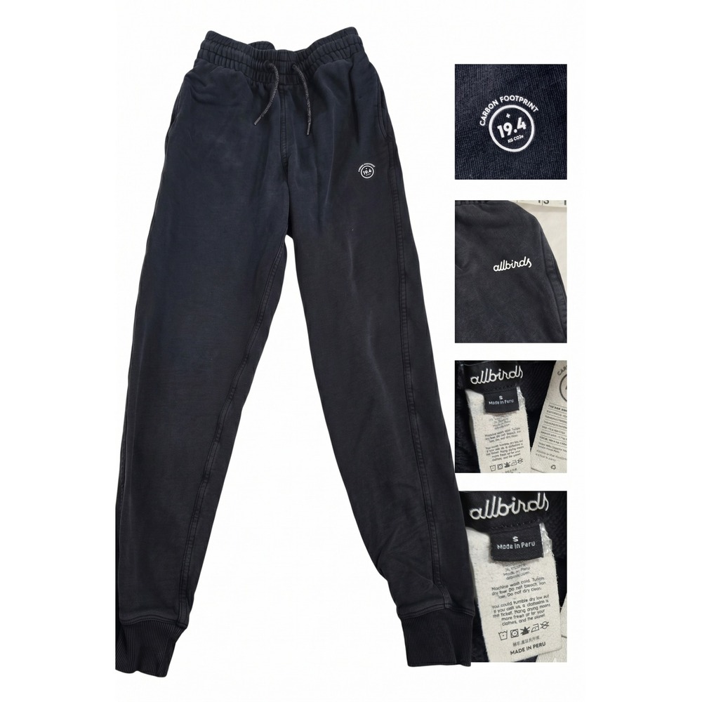 Allbirds The R&R Sweatpant‎ Black Organic Pima Cotton Hemp Joggers Small